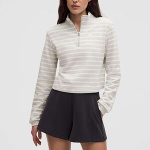 Lululemon Cotton French Terry Cropped Half Zip